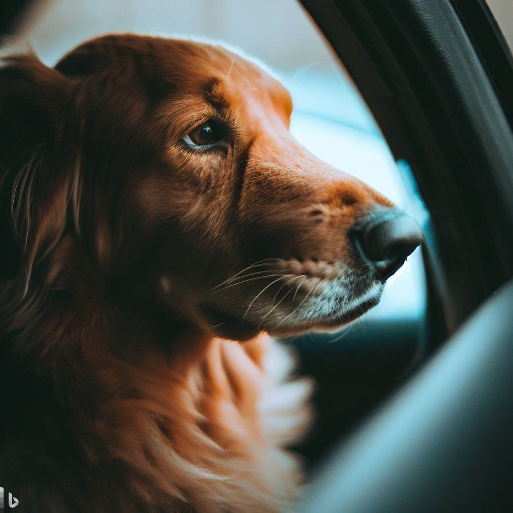 dog in car