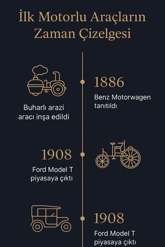 İlk Motorlu Araçların Zaman Çizelgesi